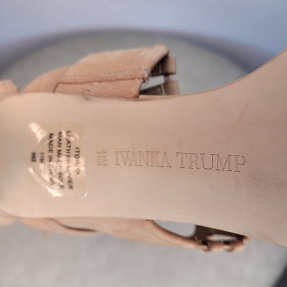 Ivanka Trump Nude Soft Leather Cutout Strappy Heels – 11M (runs large) - Picture 9 of 10